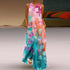 Elegant V-Neck Sleeveless Floral Long Dress