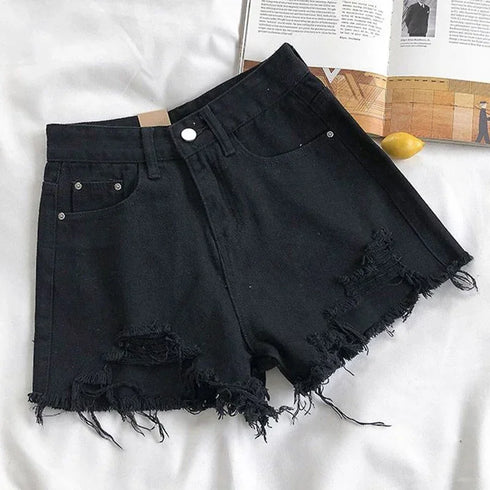 Chic High Waist Denim Shorts for Women