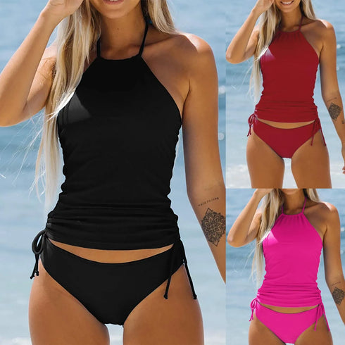Full Coverage Lace Up Bikini Top for Women