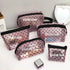 Heart Transparent Mesh Makeup Bag - Portable Cosmetic Pouch