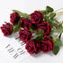 Artificial Red and White Roses - 3/5/10/20pcs