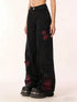 Women's Baggy Butterfly Jeans in Black