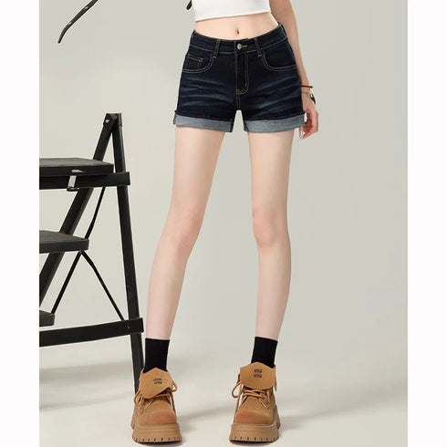 High Waist Denim Shorts for Women