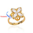 Four Clover Rotating Anxiety Ring - Adjustable Gold
