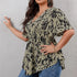 Plus Size V-Neck Short-Sleeved Casual Top