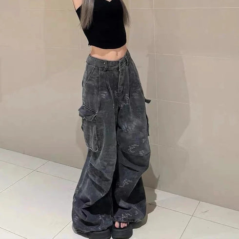 Loose High Waist Cargo Pants for Women