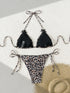 Floral Print Triangle Bikini Set with Brazilian Bottoms