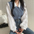 Korean Style Polo Collar Blouse for Women