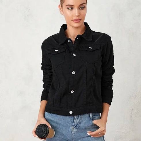 Cropped Denim Jacket for Women