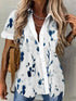 Floral Printed Button-Down Shirt for Women