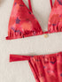 Floral Print Triangle Bikini Set with Brazilian Bottoms