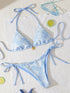 Floral Print Triangle Bikini Set with Brazilian Bottoms
