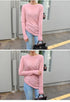 Casual Long Sleeve T-Shirt in Blue and Navy