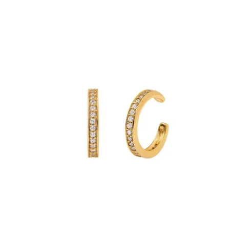 Stainless Steel Link Chain Hoop Earrings with Zirconia
