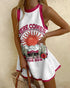 Women’s Puzzle Print Sleeveless Mini Dress