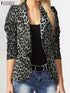 ZANZEA Leopard Print Lightweight Blazer for Women