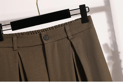 Plus Size Wide Leg Trousers for Women - Autumn 2024