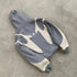 Geometric Pattern Zip-Up Hoodie in Grey