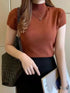 Women's Half-High Neck Casual Jumper Top