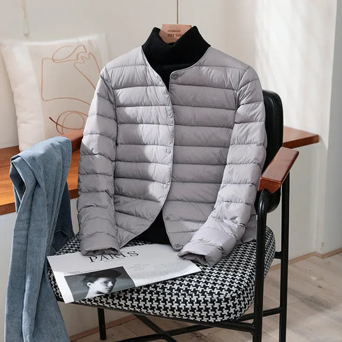 Women's Duck Down Puffer Jacket for Autumn & Winter