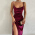 Elegant Evening Gown For Women Summer Velvet Midi Dress