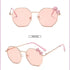 Trendy Fashion Boys and Girls Bow Metal Sunglasses UV400 Eyewear