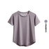 DRUR Women Sports T-shirt Short Sleeve Quick Dry Loose Compression Shirt Female Summer Fitness Sweatshirt Running Gym Tops New