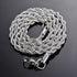 925 Sterling Silver Rope Chain Bracelet - Unisex Fashion Accessory