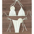 Floral Bandeau Thong Bikini Set for Women