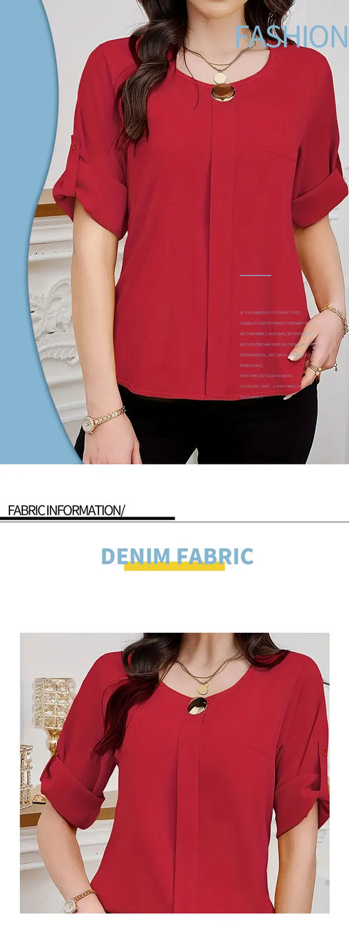 Women's Plus Size Casual Summer Shirt