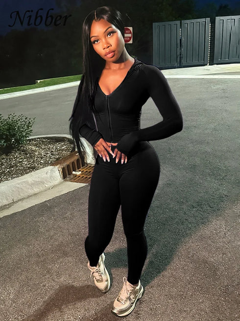 Sporty Casual 2 Piece Tracksuit Set for Women