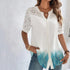 Elegant Lace Detail Short Sleeve Blouse for Women