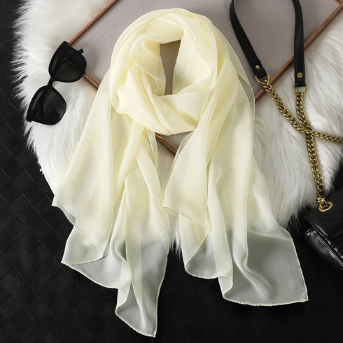 Chiffon Soft Solid Scarf Shawl for Elegant Style