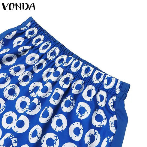 Plus Size VONDA Women Matching Sets Long Sleeve Suits