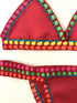 Women’s Boho Red Crochet Bikini Set