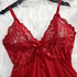 Lace Nightdress Set in Wine Red and Black