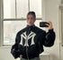 Unisex Black Zip-Up Hoodie with Embroidery Detail