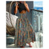 Floral Print Bohemian High Waist Skirt for Women