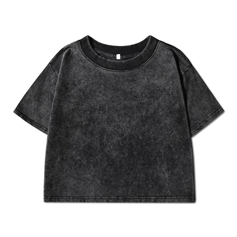 Women's Cotton Crop T-Shirt with Cherry Print