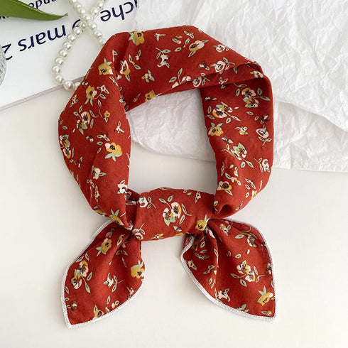 55cm Laies Cotton Linen Square Scarf for Women