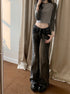 Women’s Gothic Flare Jeans in Black