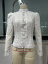 White Lace Hollow Out Blouse for Women