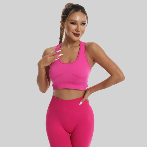 Seamless High Waist Leggings and Sports Bra Set