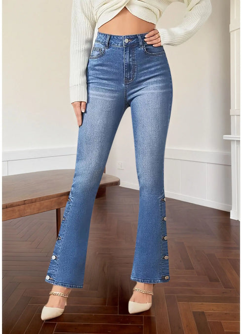 Women's Vintage Flared Denim Trousers