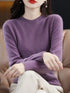 100% Merino Wool O-Neck Sweater for Women
