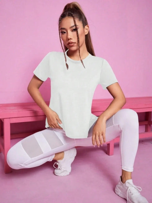 Women's Loose Fit Yoga Top with Mesh Back