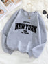 New York 1968 Women's Black Print Hoodie