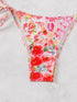 Floral Print Triangle Bikini Set with Brazilian Bottoms
