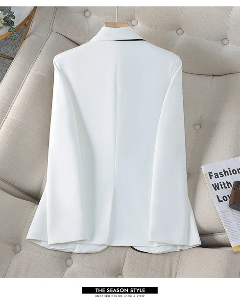 Plus Size Women's Luxury Blazer in White