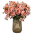 Simulated Peony Bouquet - Silk Artificial Flowers